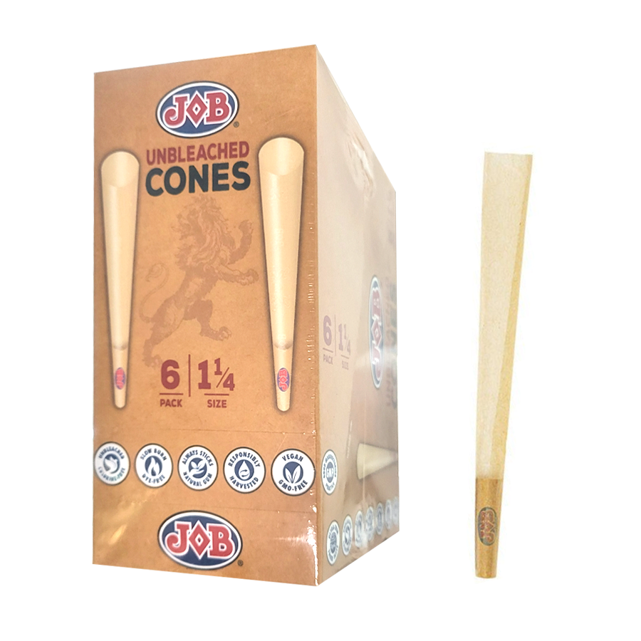 JOB Unbleached Cones | 11/4 Size | 6 Pack | 24 Count Display product image